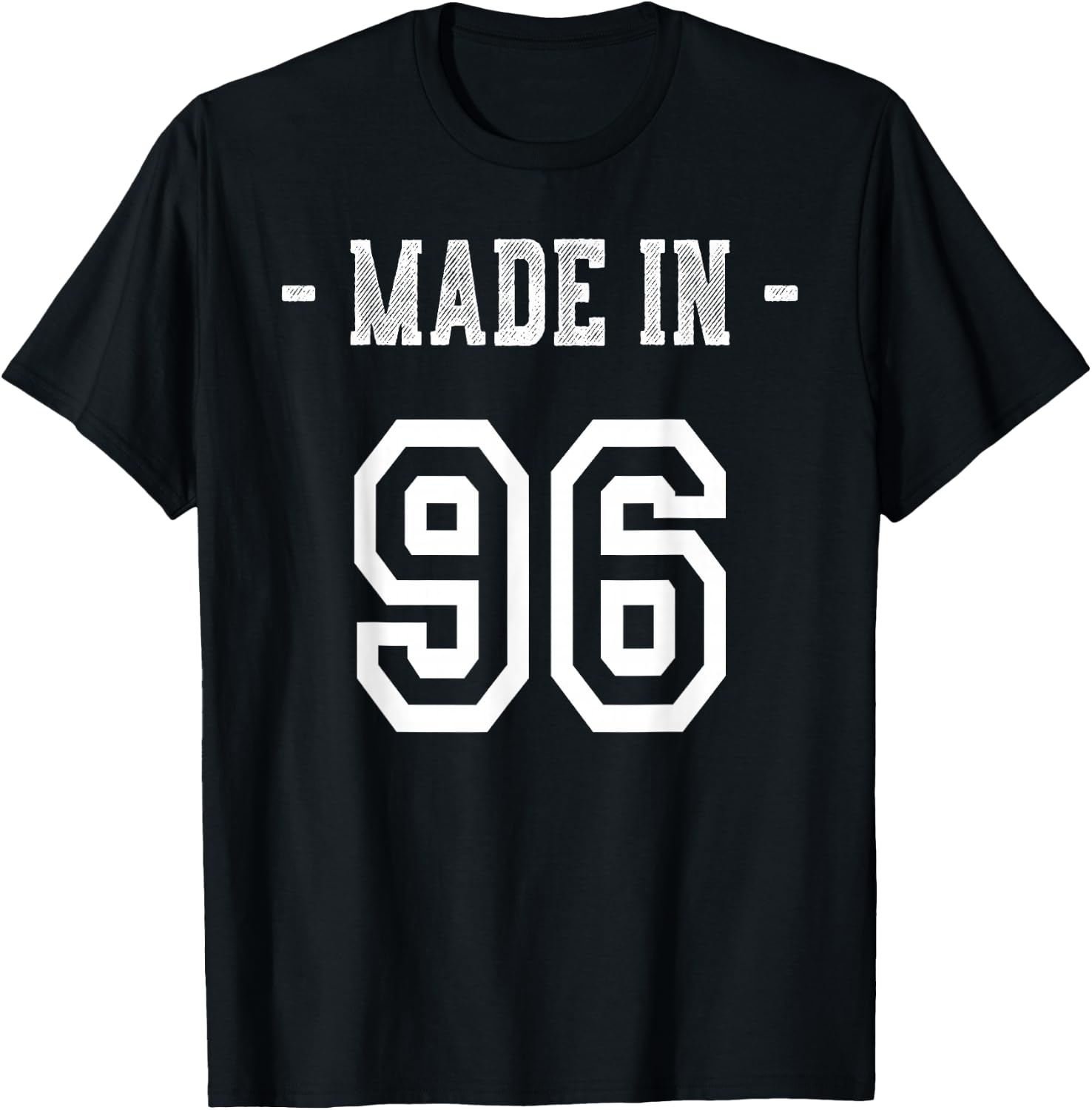 Made in 96 Shirt Born in 1996 Birthday Party T-Shirt - T-Shirt | Black