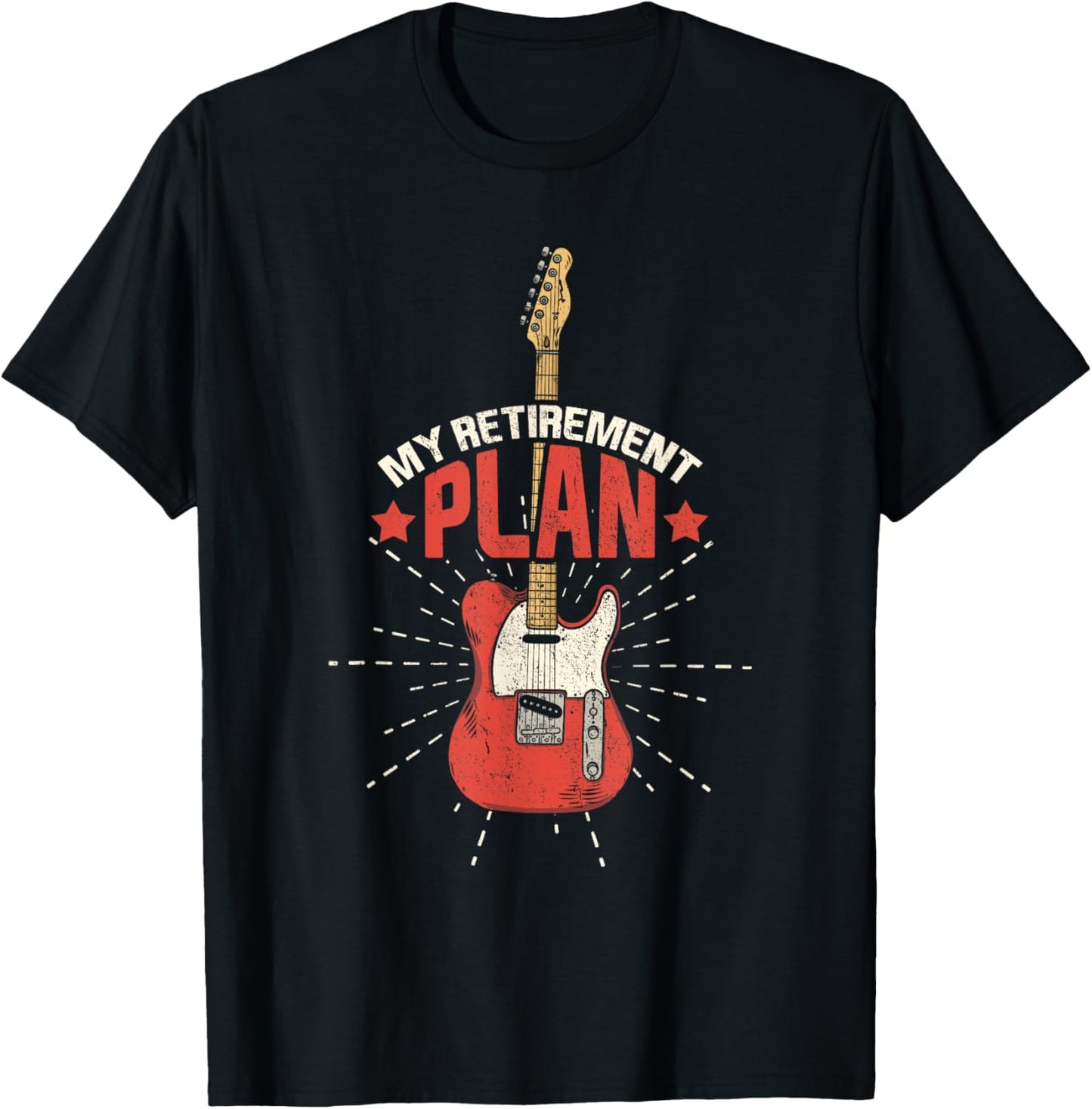 My Retirement Plan Electric Guitar Music Teacher Retirement T-Shirt - T-Shirt | Black