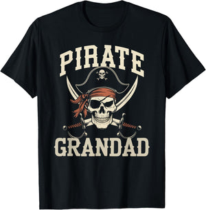 Pirate Grandad Funny Captain Halloween Costume Grandpa T-Shirt - T-Shirt | Black