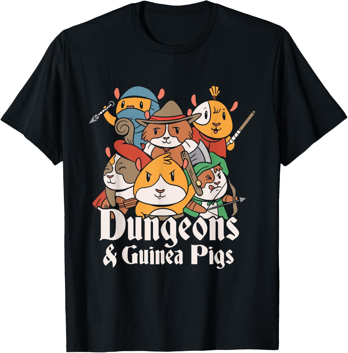Dungeons and Guinea Pigs Parody T-Shirt - T-Shirt | Black