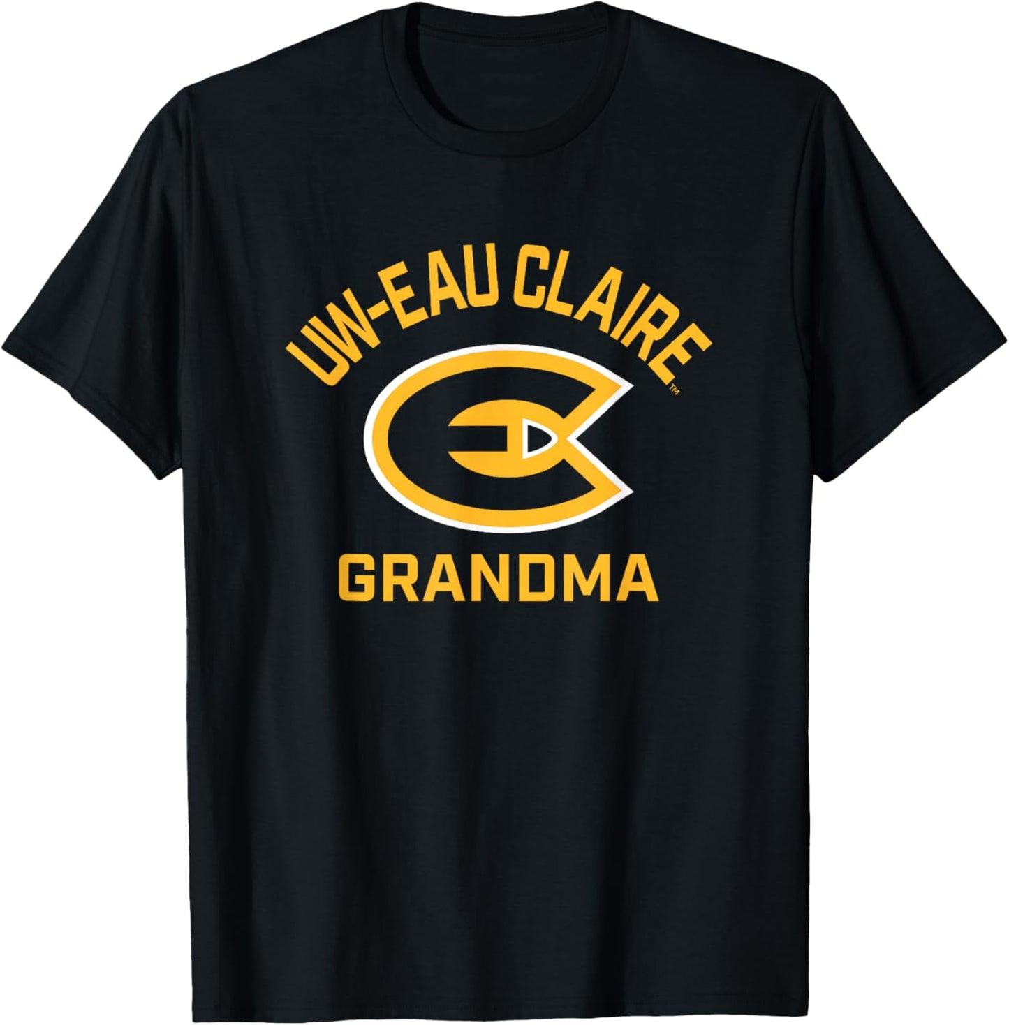 University of Wisconsin-Eau Claire Blugolds Arched Grandma T-Shirt - T-Shirt | Black