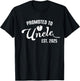 Promoted to Uncle Est 2025 Uncle First Time Uncle 2025 T-Shirt - T-Shirt | Black