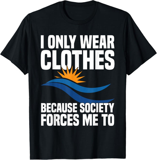 Nudism Accessories Nakedness Naturism Lover Freedom Nudist T-Shirt - T-Shirt | Black