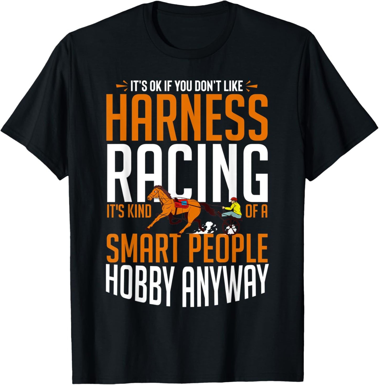 Harness Racing Horse Race Track Racer Trotting Horse T-Shirt - T-Shirt | Black