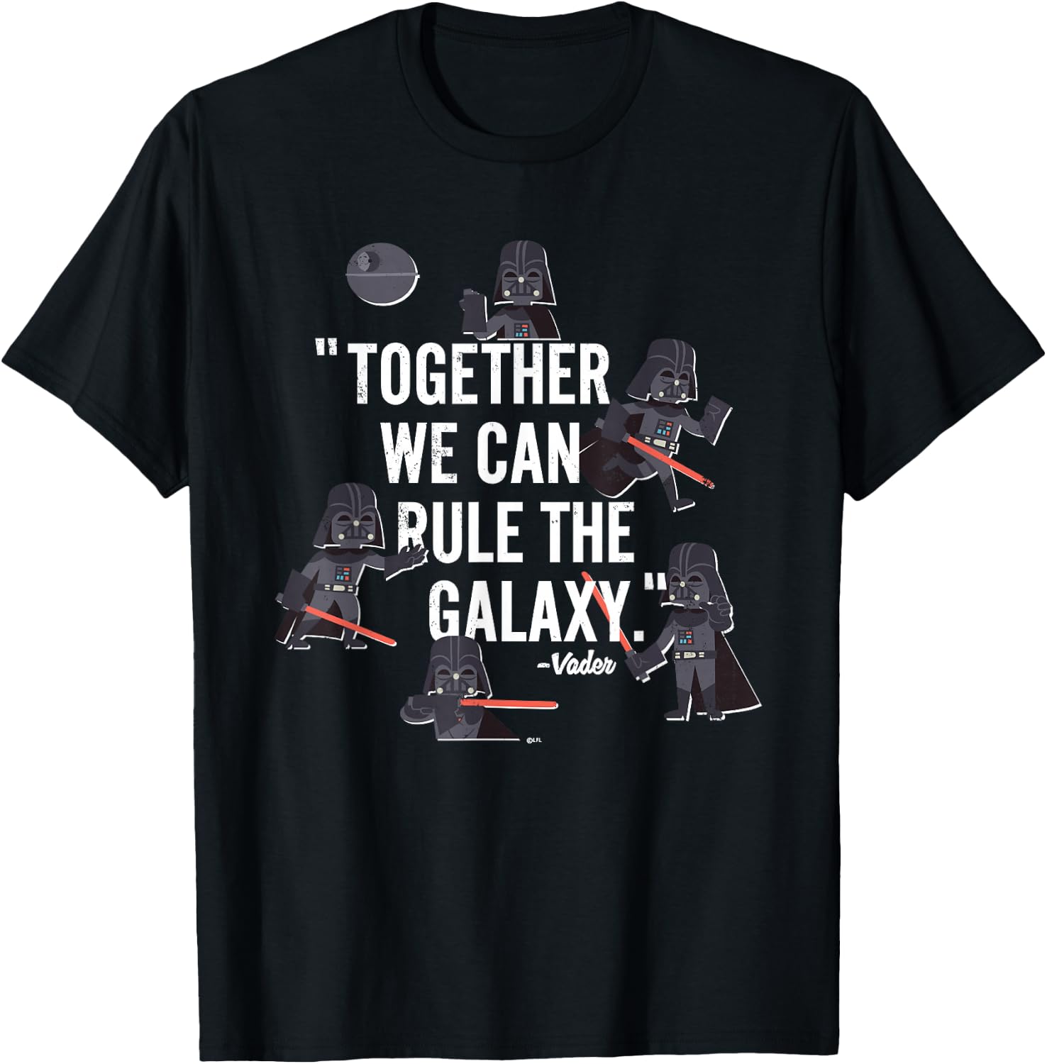 Star Wars Darth Vader Together We Can Rule The Galaxy Multi T-Shirt - T-Shirt | Black