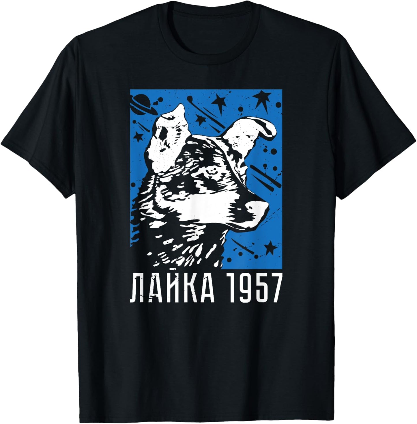Laika Dog Sputnik Space Space Travel USSR Women T-Shirt - T-Shirt | Black