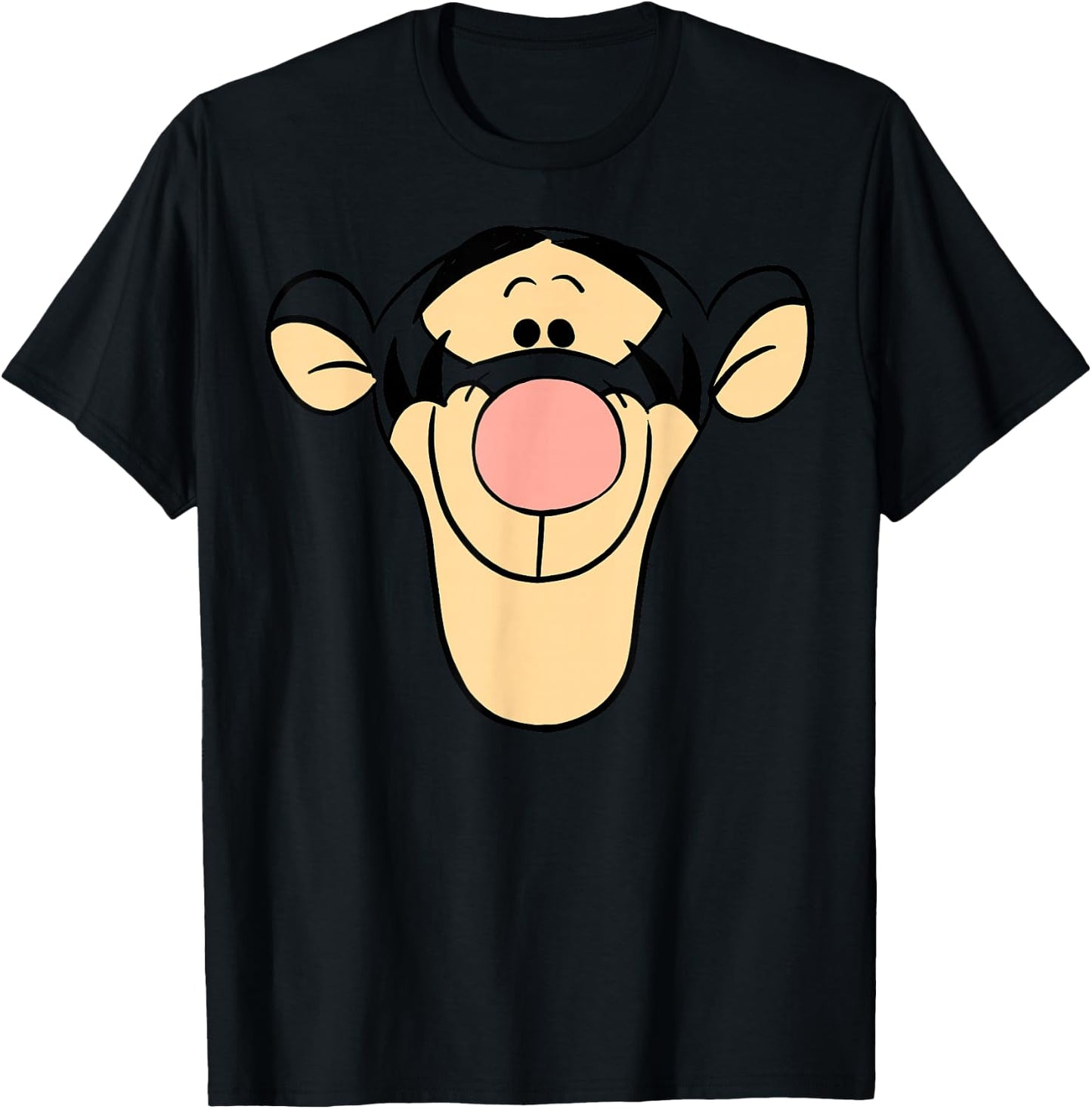 Disney Winnie The Pooh Tigger Large Face T-Shirt - T-Shirt | Black