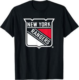 New York Rangers Icon Royal Officially Licensed T-Shirt - T-Shirt | Black