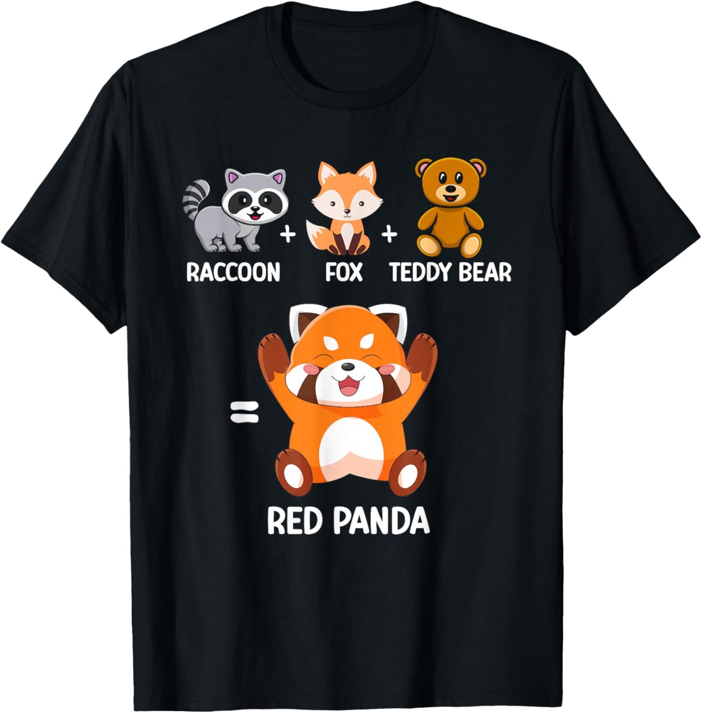 Red Panda kids T-Shirt - T-Shirt | Black