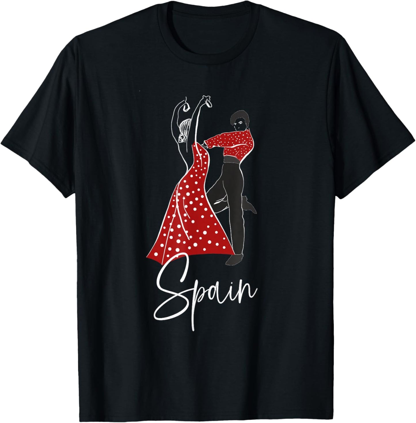 Spain Flamenco T-Shirt - T-Shirt | Black