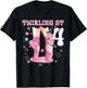 4th Birthday Ballet Ballerina Birthday Party 4 Year Old Girl T-Shirt - T-Shirt | Black