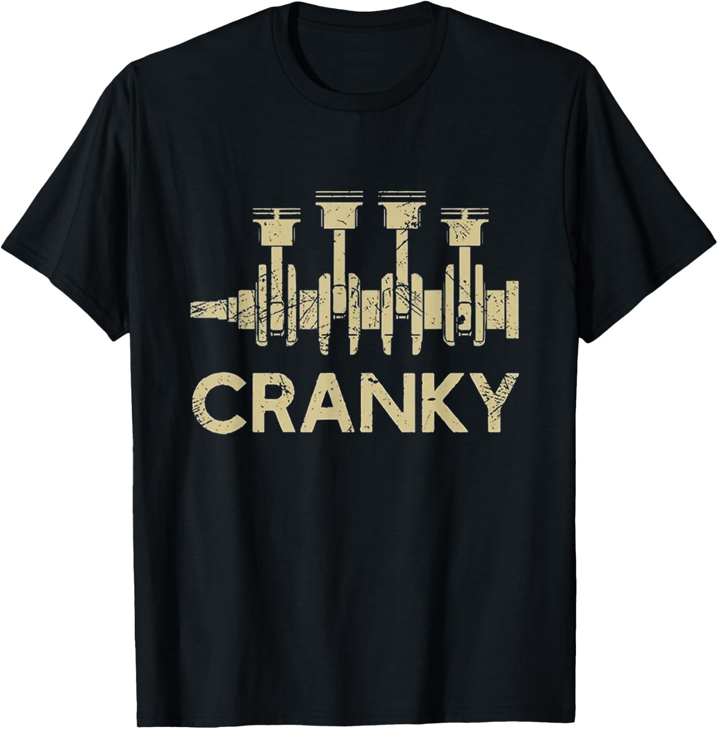 Cranky Car Engine: Just Another Day in the Garage T-Shirt - T-Shirt | Black
