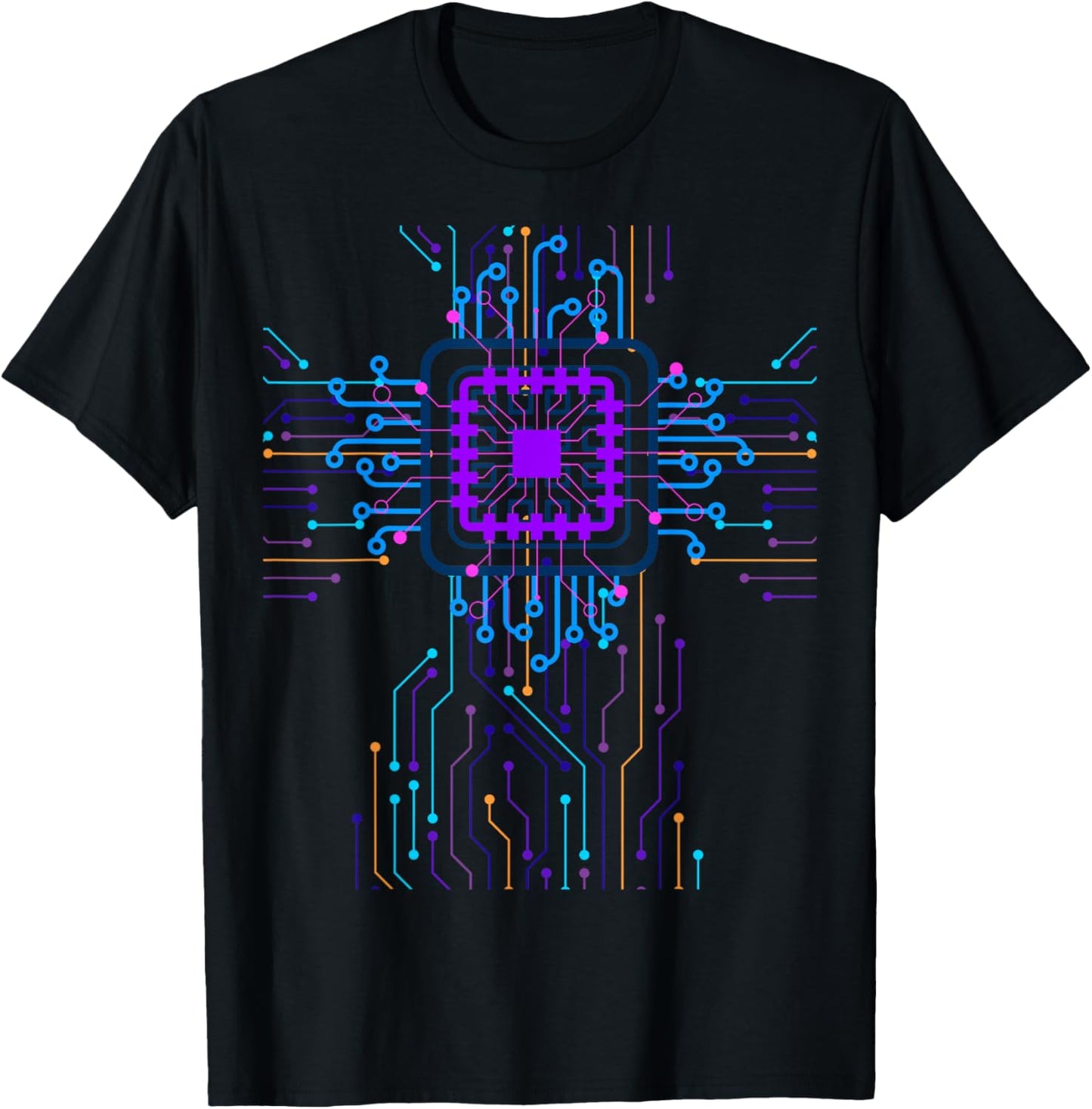 CPU PC Sci-fi Movie Circuit Board Geeks Computing T-Shirt - T-Shirt | Black