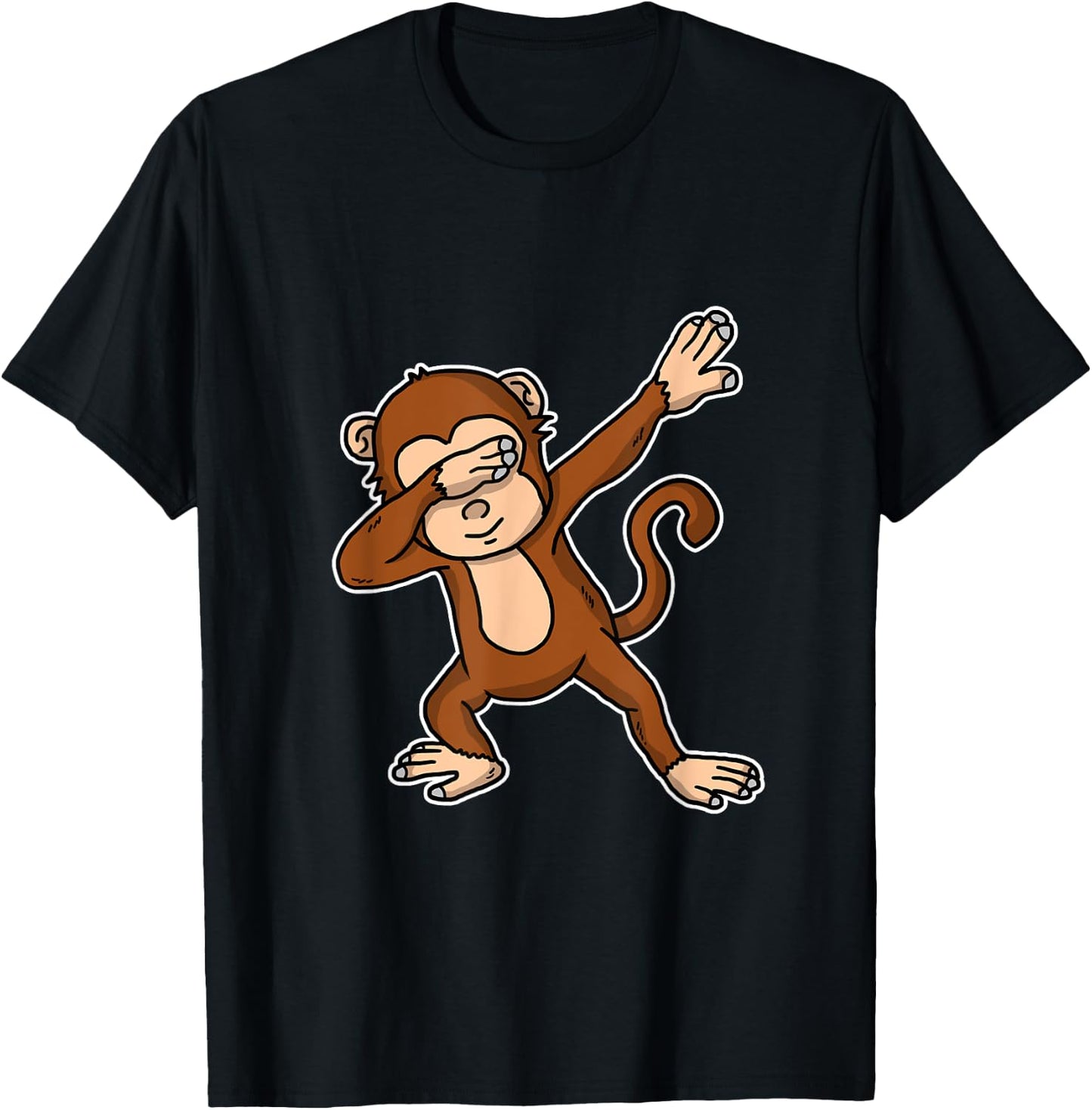Funny Dabbing Monkey Dab Dance Cool Ape Lover Gift T-Shirt - T-Shirt | Black