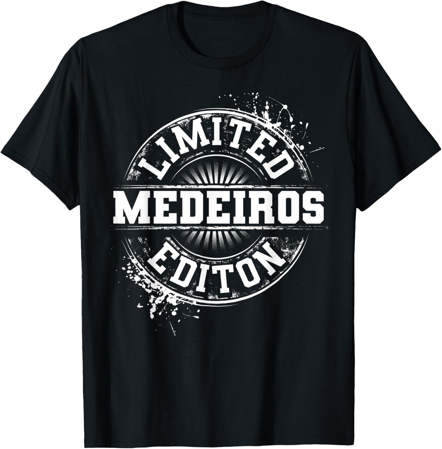 MEDEIROS Funny Surname Family Tree Birthday Reunion Gift T-Shirt - T-Shirt | Black