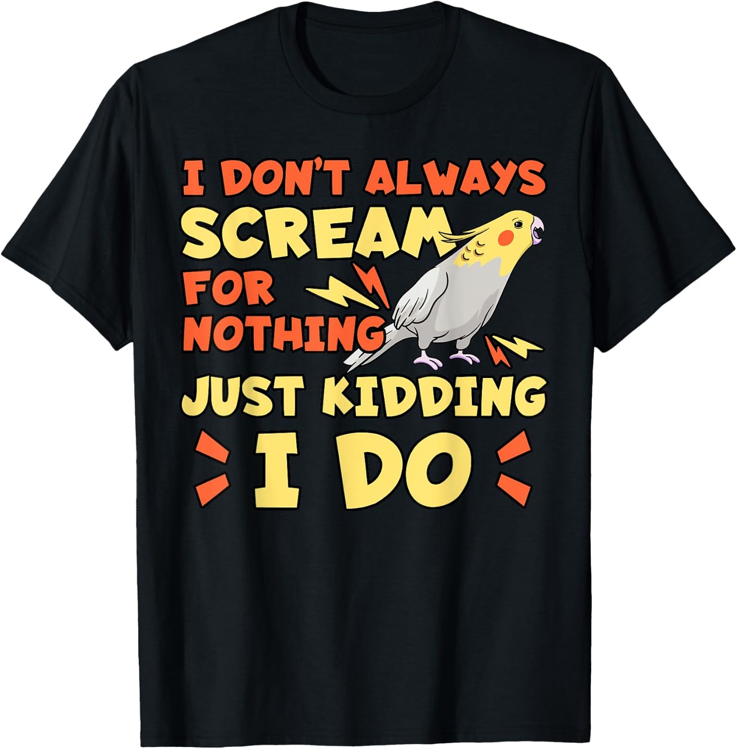Cockatiel Cockatoo Lutino Weiro Bird Parrot Quarrion Tiel T-Shirt - T-Shirt | Black