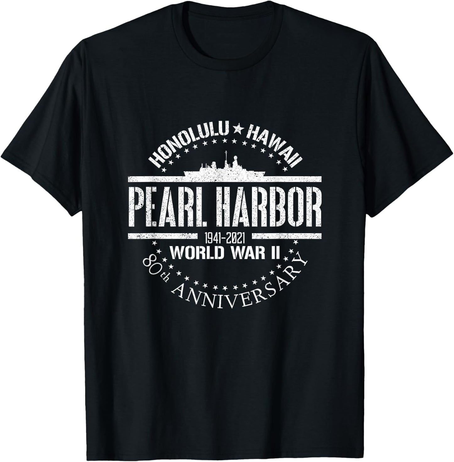 Pearl Harbor 80th Anniversary 1941 World War 2 Veteran T-Shirt - T-Shirt | Black
