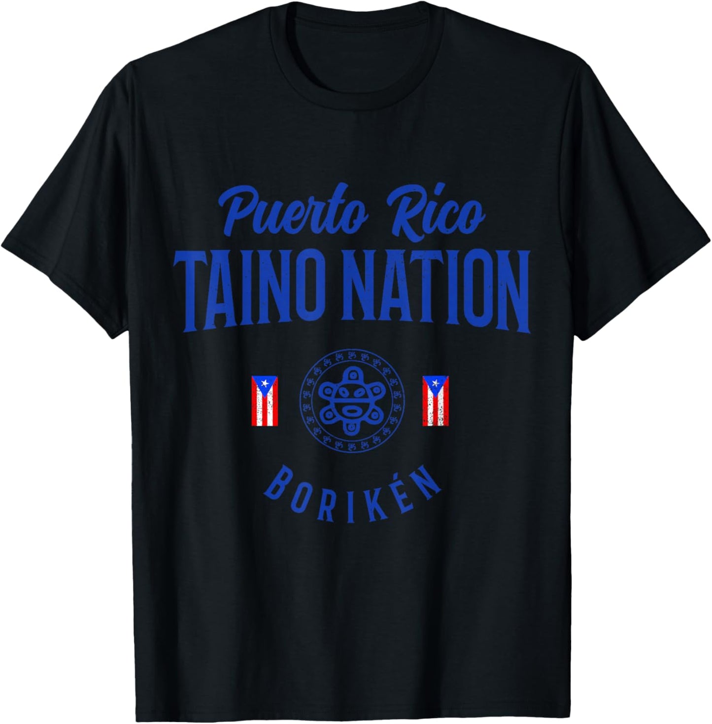 Taino Nation Boricua Boriken Pride Puerto Rico Indigenous T-Shirt - T-Shirt | Black