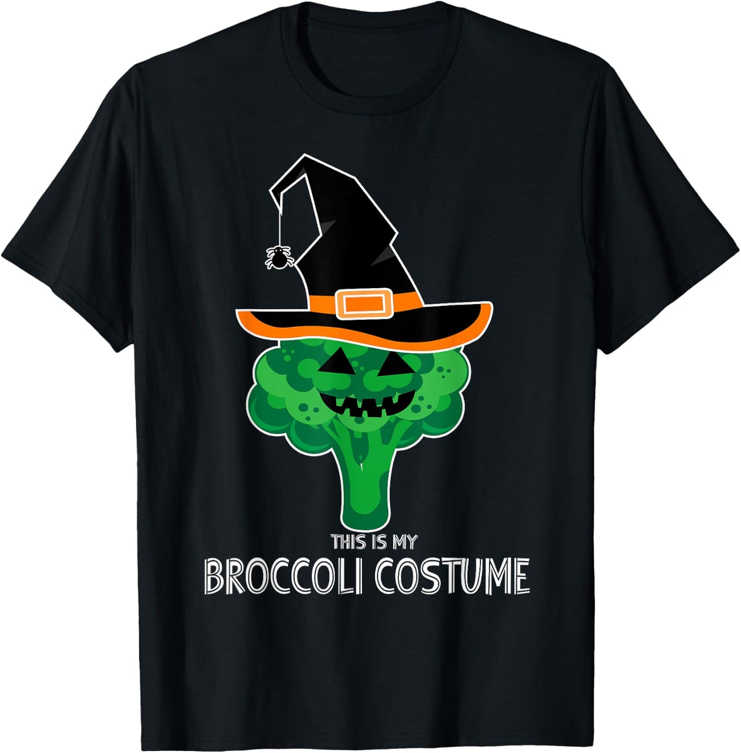 My Witch Broccoli Costume Easy Vegetable Halloween Gifts T-Shirt - T-Shirt | Black