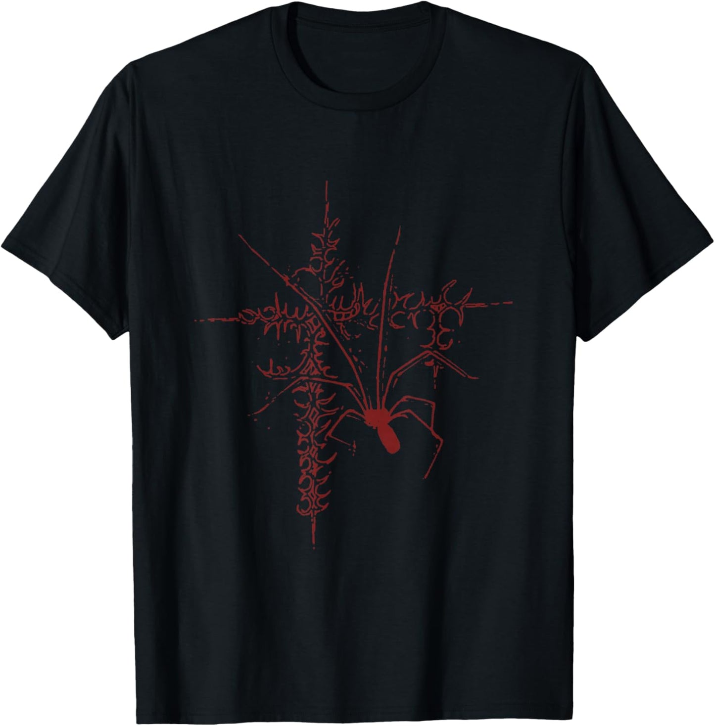 Harvestman on Thorn Cross Grunge Emo Alt T-Shirt - T-Shirt | Black