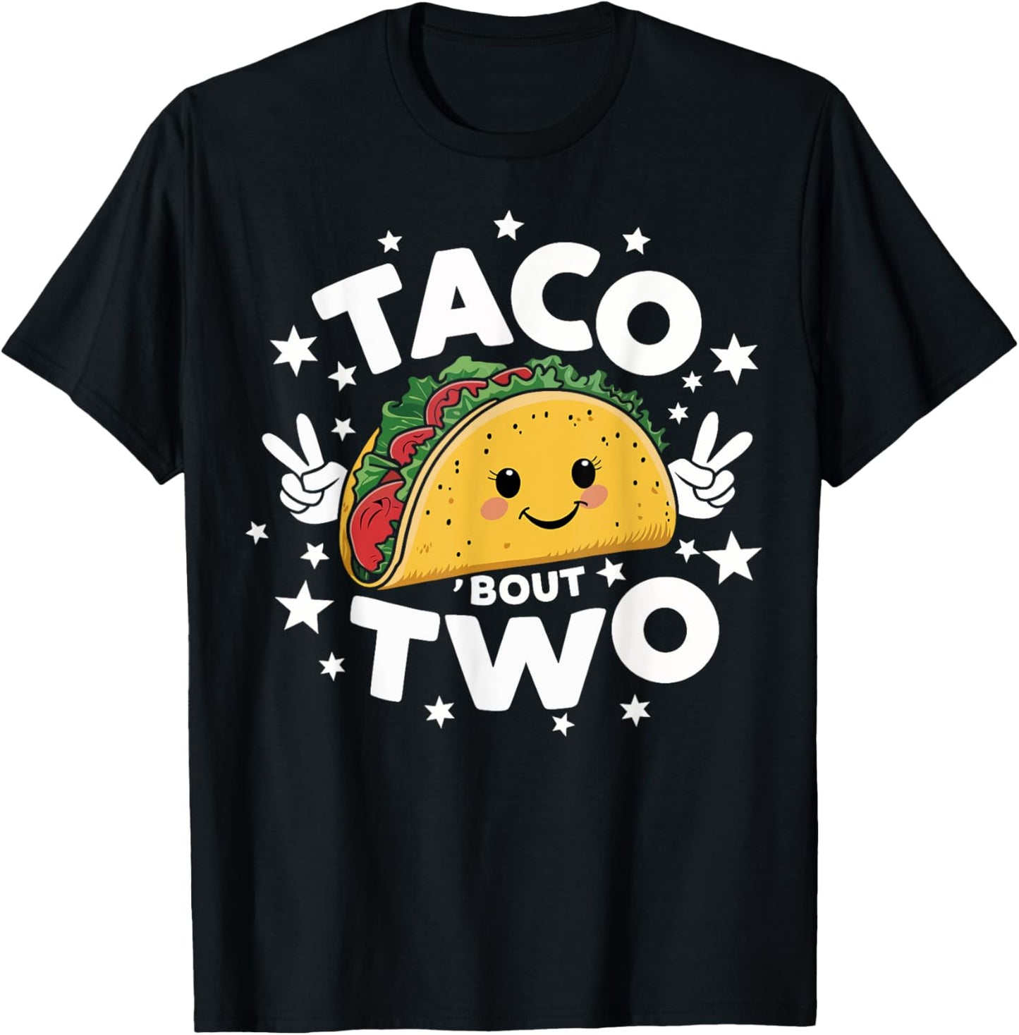 Taco Bout Two Taco Twosday Second Birthday Outfit Girl Boy T-Shirt - T-Shirt | Black