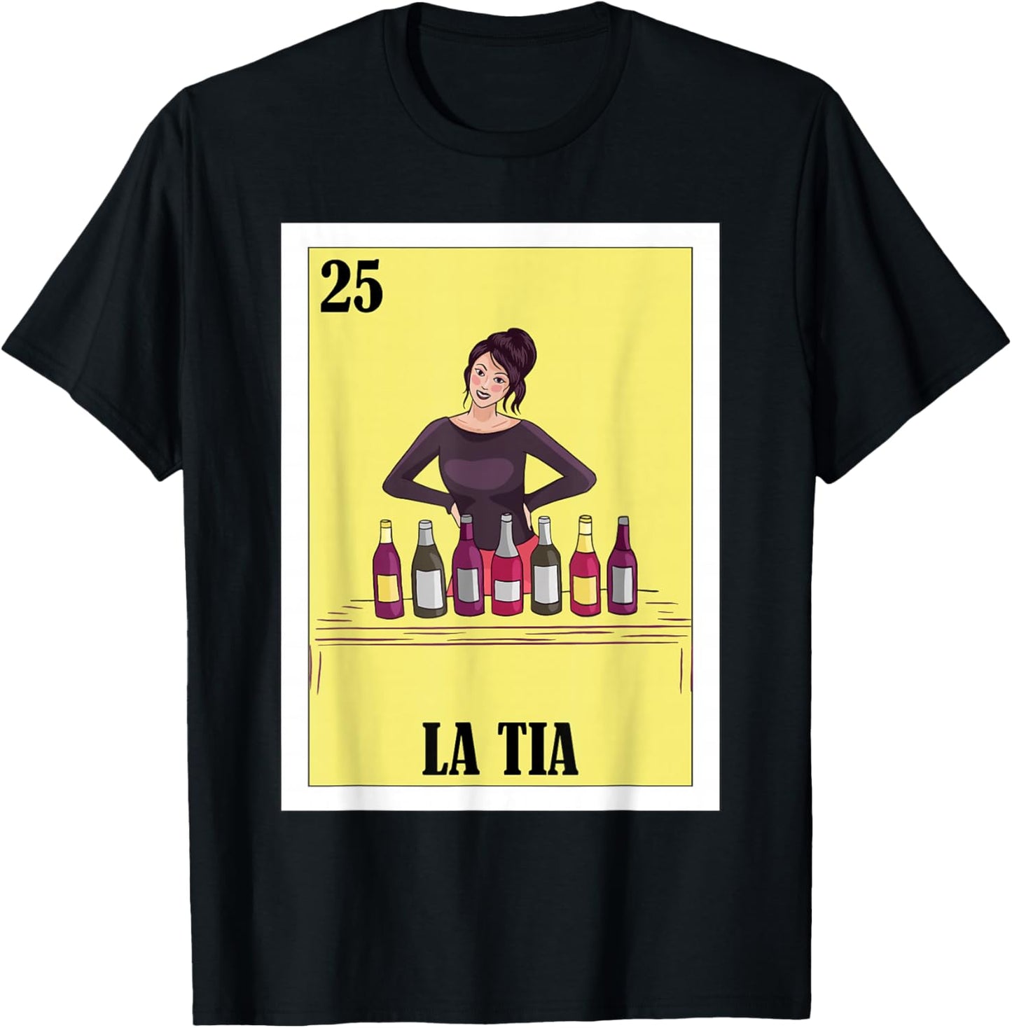 Funny Mexican Design for Aunt - La Tia T-Shirt - T-Shirt | Black
