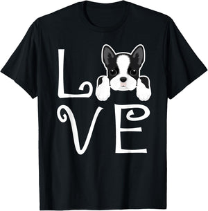 Boston Terrier Love Dog Owner Boston Terrier Puppy T-Shirt - T-Shirt | Black