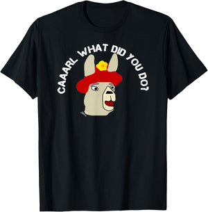 Lamas mit Hütts Karl was du dan? Funny Lama T-Shirt - T-Shirt | Black