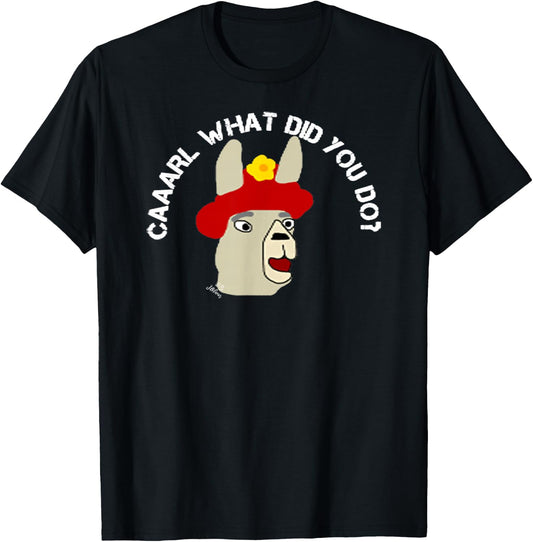 Lamas mit Hütts Karl was du dan? Funny Lama T-Shirt - T-Shirt | Black