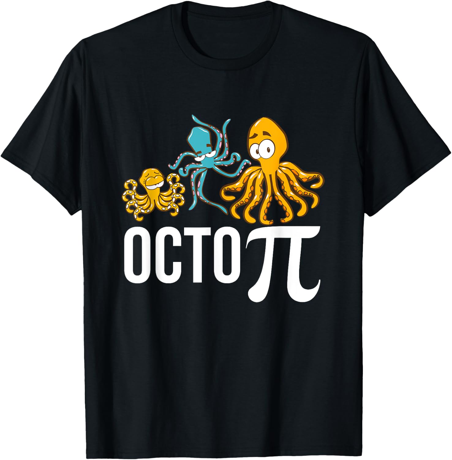 Octo Pi - Funny Math T-Shirt - T-Shirt | Black