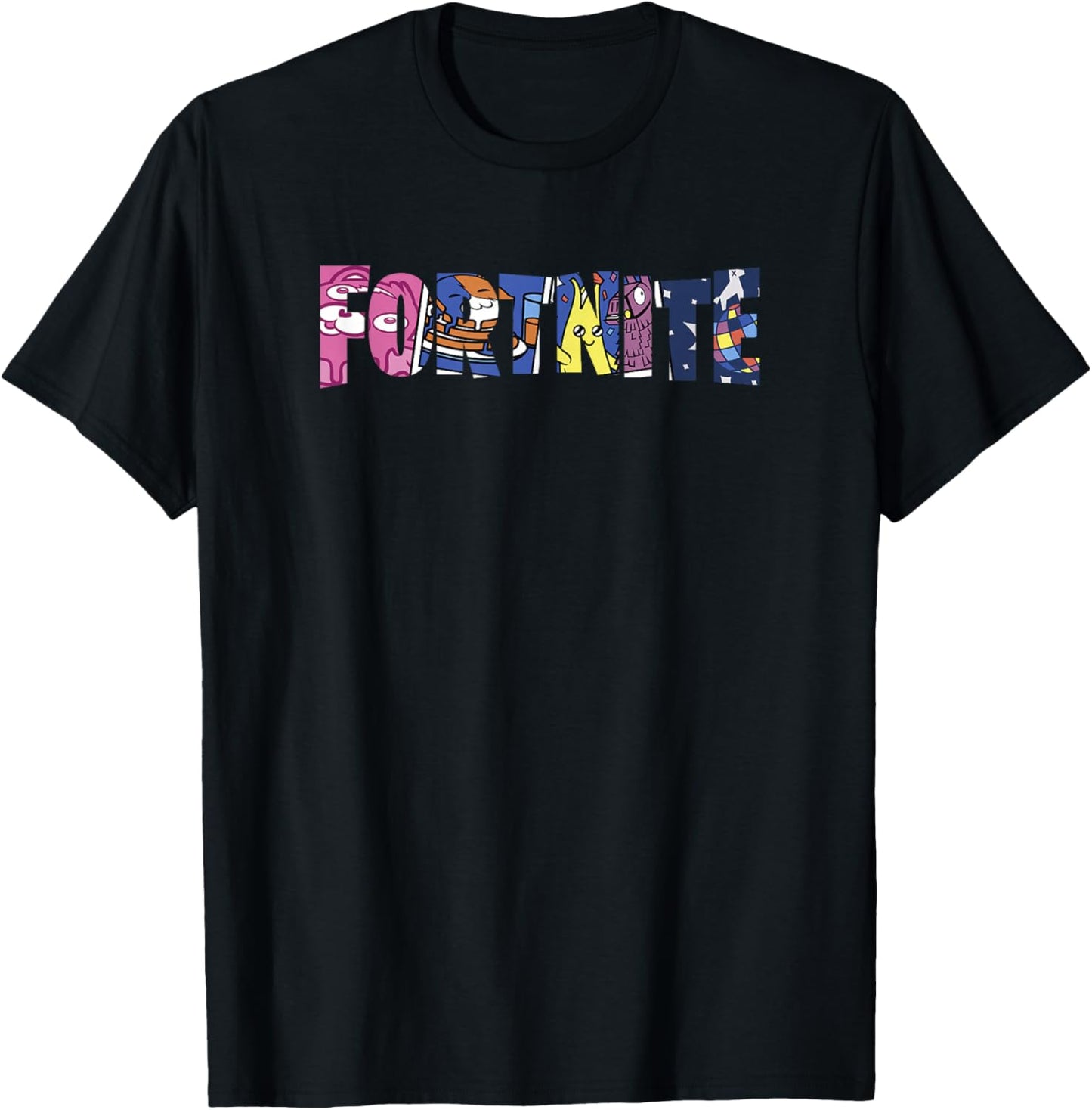 Fortnite Spring Character Fill Short Sleeve T-Shirt - T-Shirt | Black