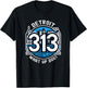 313 Detroit Skyline What Up Doe T-Shirt - T-Shirt | Black