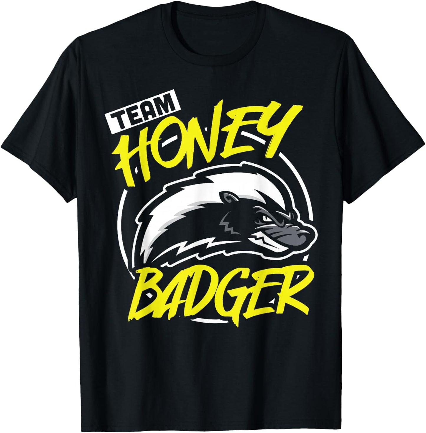 Team Honey Badger Forest Animal Squad Funny Boys Girls Gift T-Shirt - T-Shirt | Black