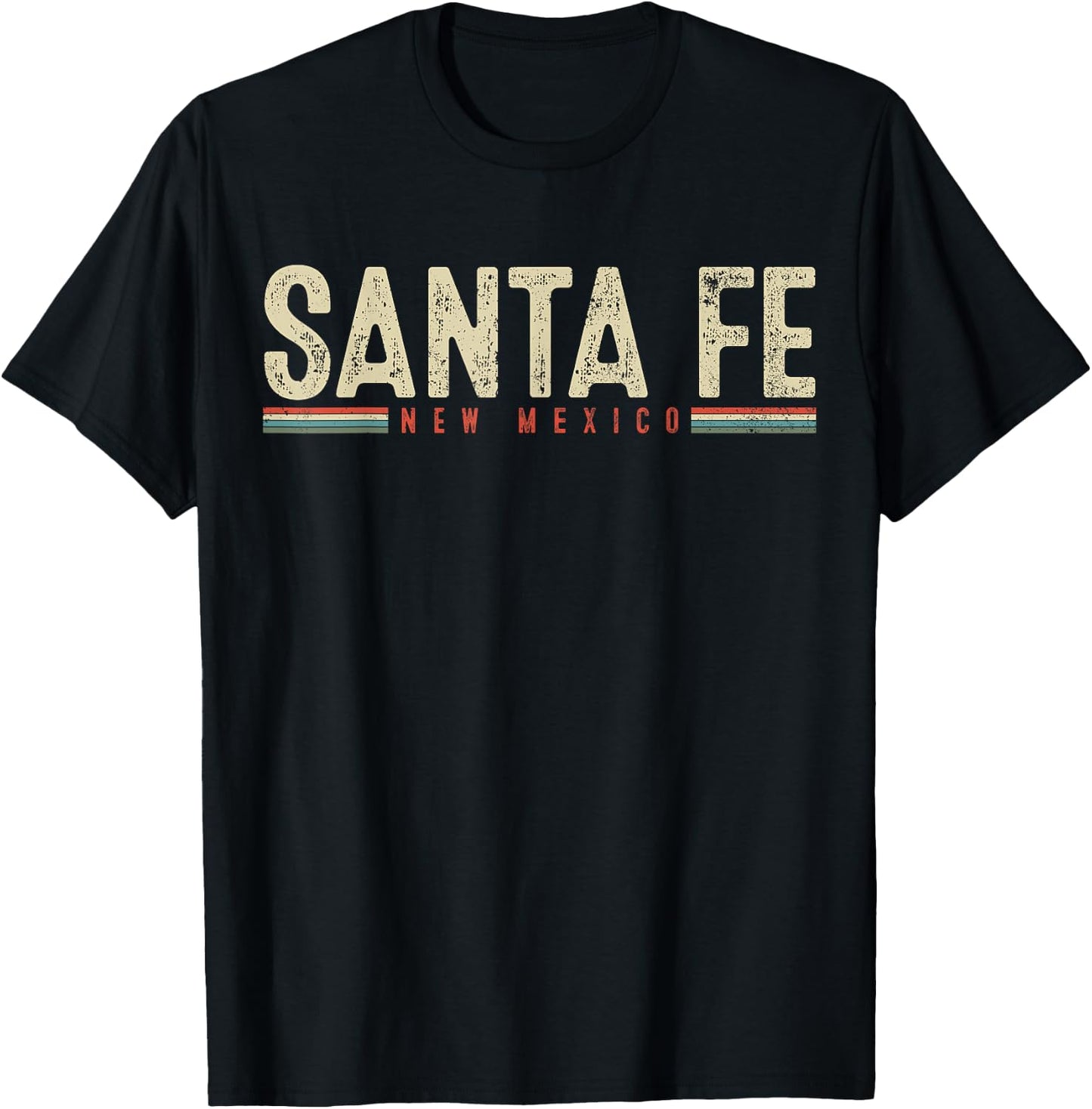 Santa Fe New Mexico Retro Vintage Gift T-Shirt - T-Shirt | Black