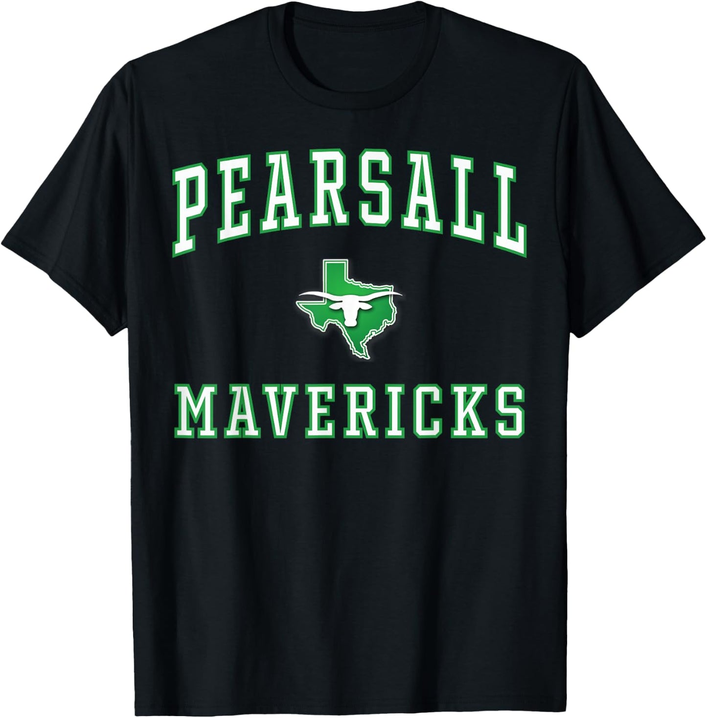 Pearsall High School Mavericks C1 T-Shirt - T-Shirt | Black
