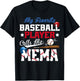 Vintage My Favorite Baseball Player Calls Me Mema T-Shirt - T-Shirt | Black