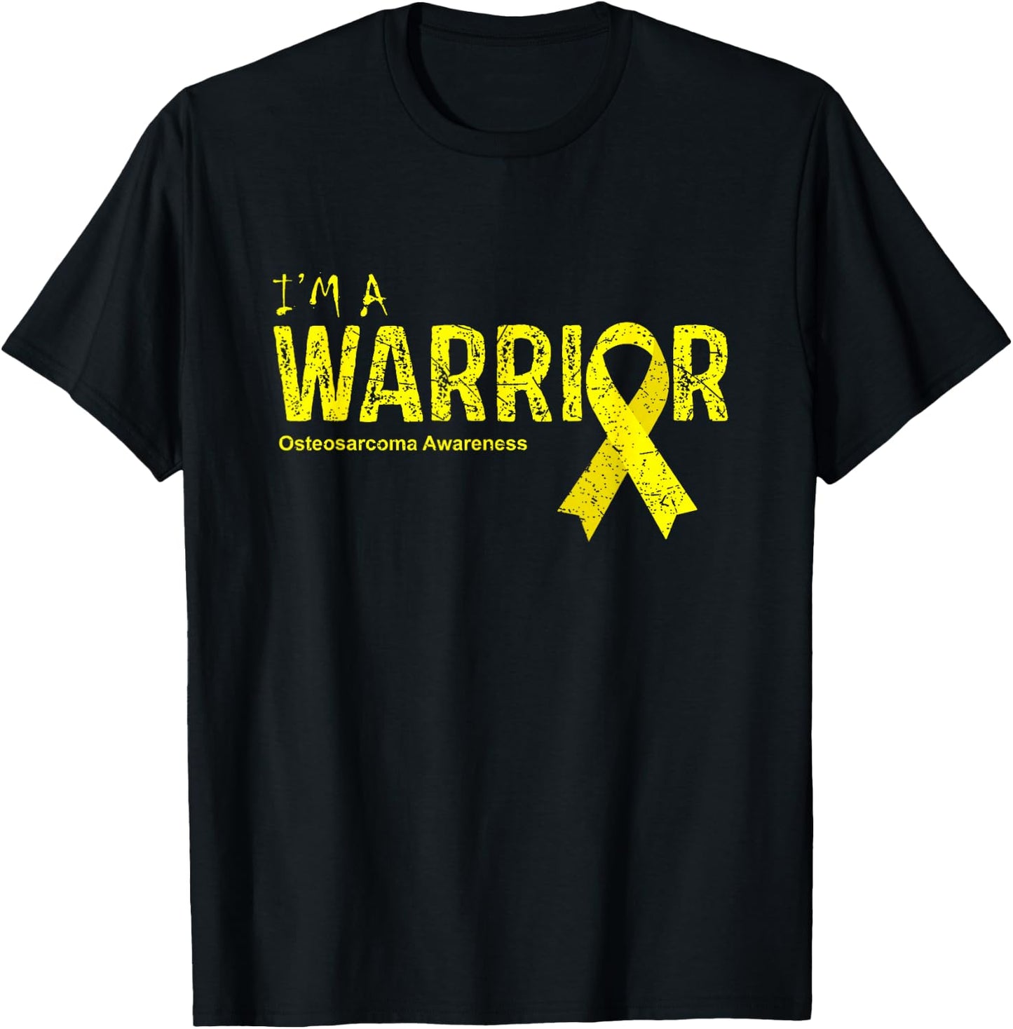 Osteosarcoma Awareness Warrior T-Shirt - T-Shirt | Black