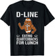 D-Line Eating Quarterbacks For Lunch Defensive End Football T-Shirt - T-Shirt | Black
