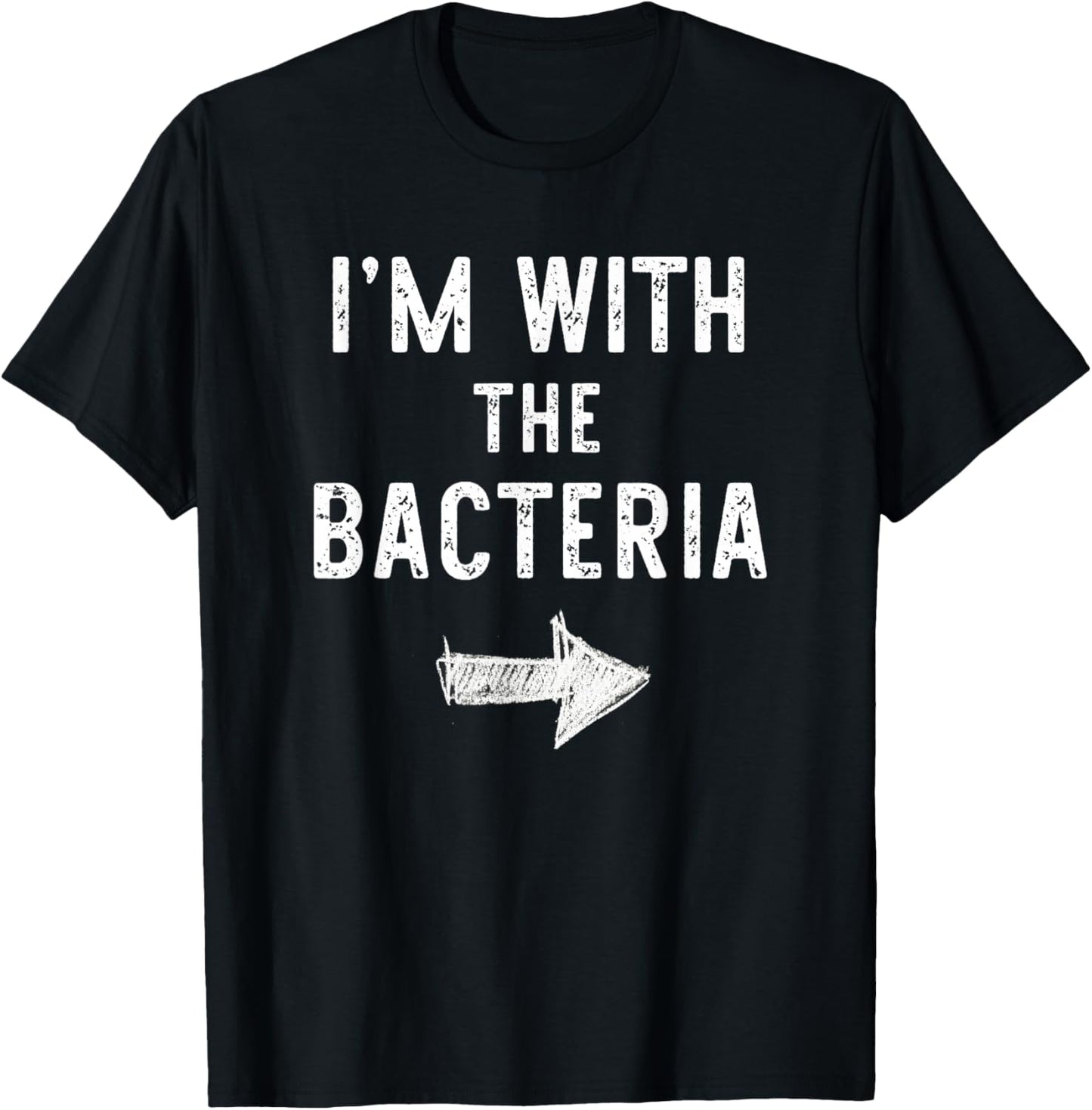 I’m with The Bacteria Funny Halloween Couple Costume T-Shirt - T-Shirt | Black