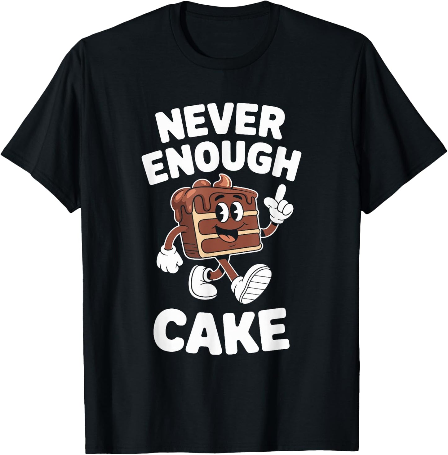 Funny Cake Retro T-Shirt - T-Shirt | Black