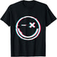 Smile face glitch T-Shirt - T-Shirt | Black