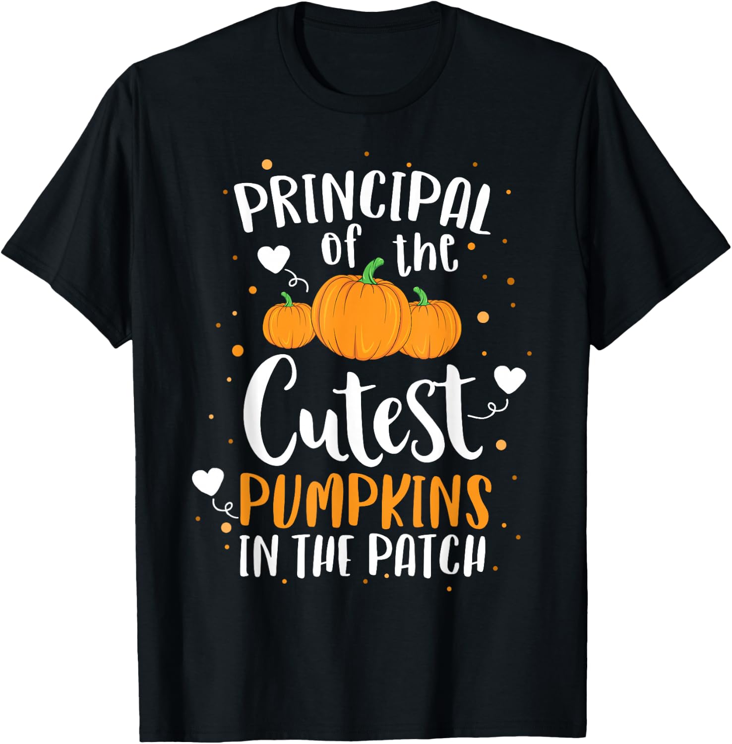 Principal Of The Cutest Pumpkins In The Patch Halloween T-Shirt - T-Shirt | Black