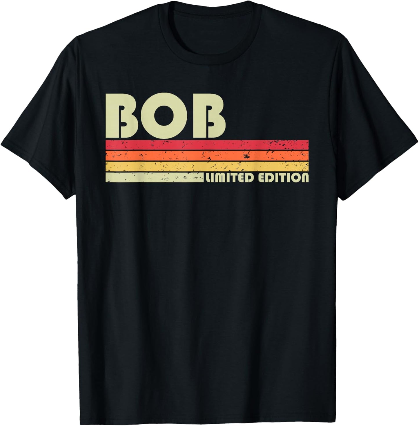 BOB Gift Name Personalized Funny Retro Vintage Birthday Small T-Shirt - T-Shirt | Black