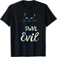 Sarcastic Black Cat Purr Evil Cat Lover Halloween Costume Men Women T-Shirt - T-Shirt | Black