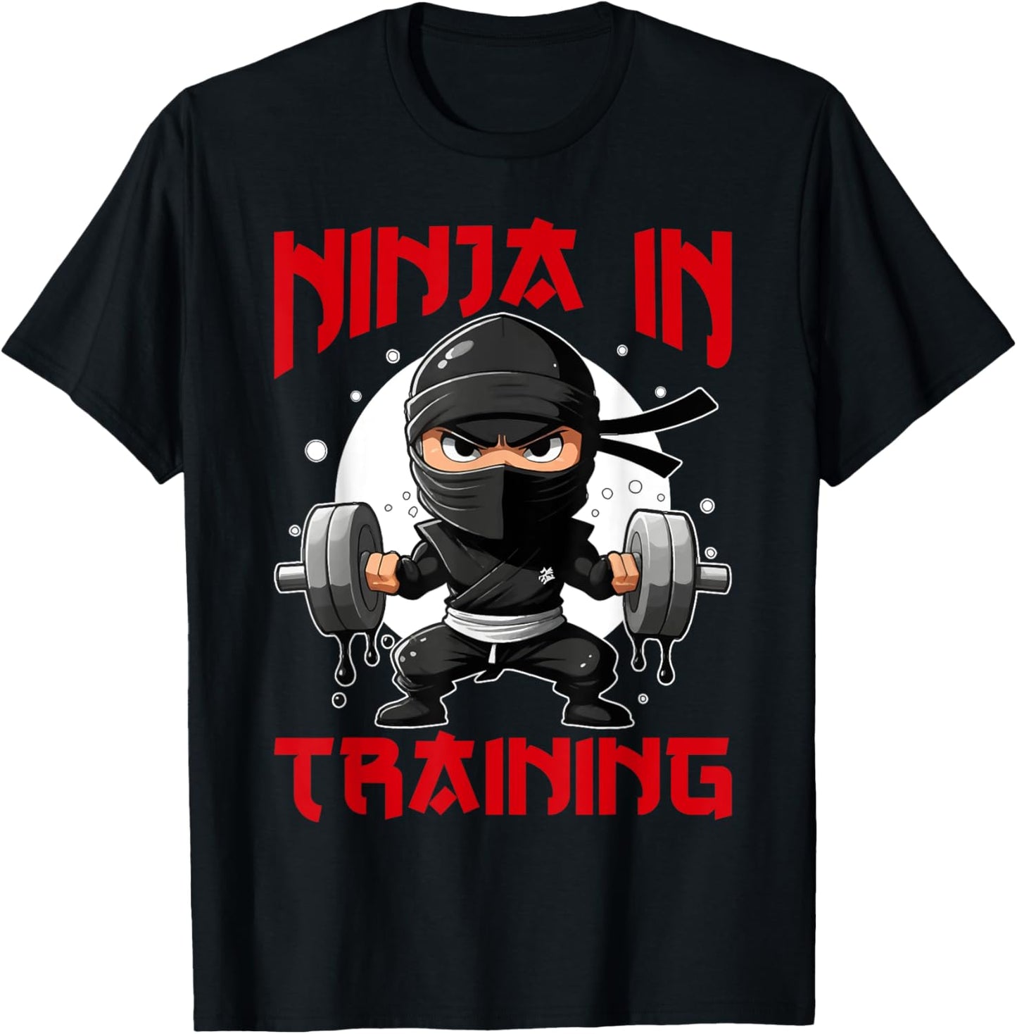 Ninja in Training Kid's Workout Enthusiast T-Shirt - T-Shirt | Black
