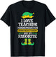 Kindergarten Teacher Elf Christmas Kinder I Love Teaching Women Kids T-Shirt - T-Shirt | Black