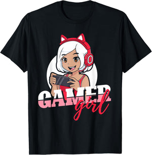Gamer Girl Gaming T-Shirt - T-Shirt | Black