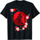 Cherry Blossom Flower Japanese Kanji Vintage Sakura Festival T-Shirt - T-Shirt | Black