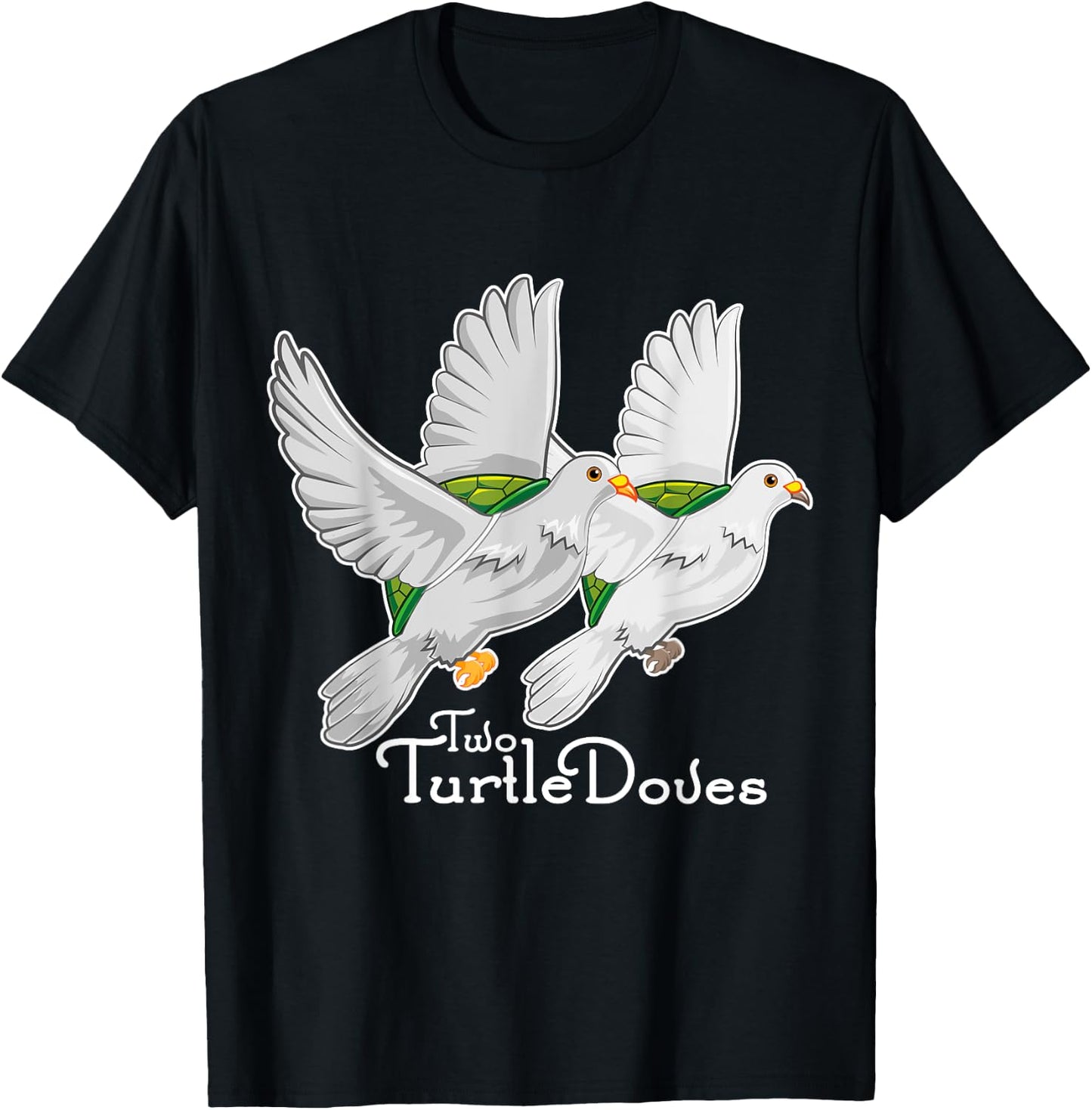 Two Turtle Doves 12 Days Christmas Song Funny Gift T Shirt T-Shirt - T-Shirt | Black