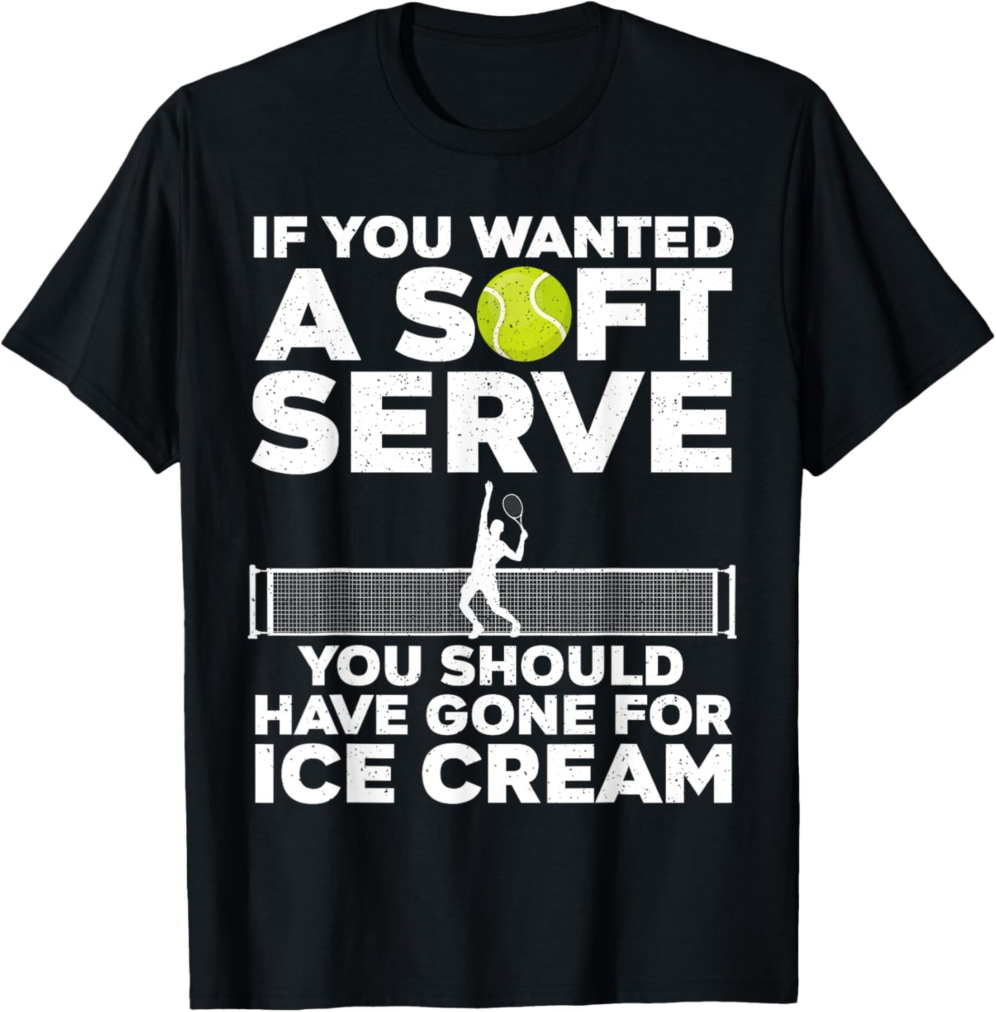 Cool Tennis Novelty Women Boys Girls Tennis Players T-Shirt - T-Shirt | Black